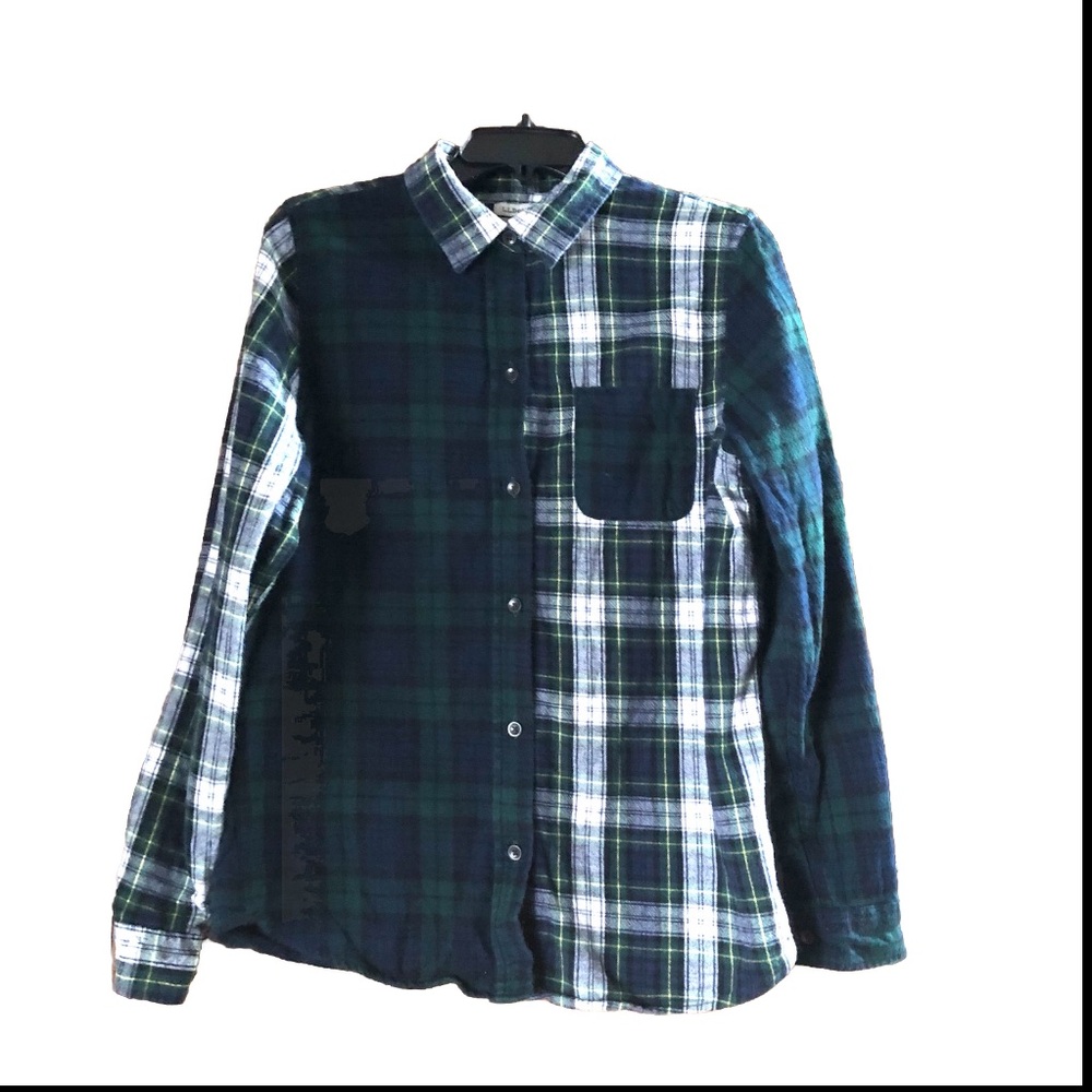 LL Bean Men’s Relaxed Fit Scotch Plaid Flannel Button Down Shirt - S